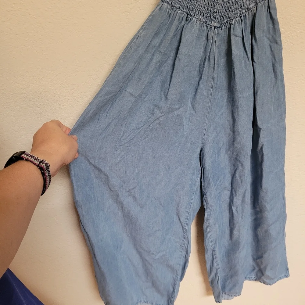 Walter Baker Chambray Off Shoulder Jumpsuit